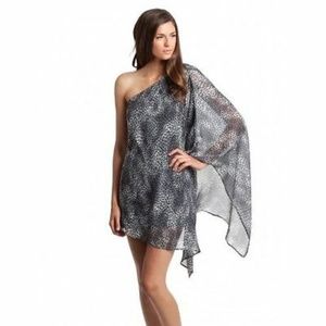NWT Guess by Marciano One Shoulder Long Sleeve 100% Silk Dress